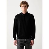 Guess Jeans Siyah Erkek Polo T-Shirt M6YP02K3813-JBLK Waffle Polot-Shirt - XL
