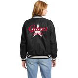 Guess Jeans Siyah Kadın Ceket GJ BOMBER JKT WITH EMBROIDERY