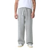 Guess Jeans Siyah Regular Fit Çizgili Chino Pantolon, L, 5003336482, Siyah - Beyaz, Erkek