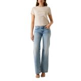 Guess Jersey Boxy Fit T-Shirt, L, W6GI08K3023, Bej, Kadın