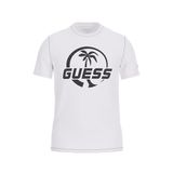 Guess Jersey Erkek Slim Fit T-Shirt F6GI00J1314, Beyaz, M
