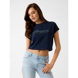 Guess Jersey Kadın Regular Fit T-Shirt, Lacivert, M Beden