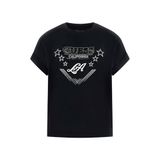 Guess Jersey Kadın Regular Fit T-Shirt W6RI30I3Z14, Siyah, XS