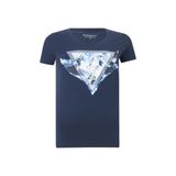 Guess Jersey Kadın Slim Fit T-Shirt W6GI11K3026, Lacivert, S
