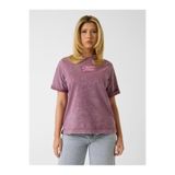 Guess Jersey Oversize Fit Kadın T-Shirt, Pembe, L Beden