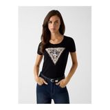 Guess Jersey Slim Fit Bisiklet Yaka T-Shirt, XS, W6RI32.J1314.JBLK, SIYAH, Kadın