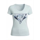 Guess Jersey Slim Fit T-Shirt, S, W6GI11K3026, Mavi, Kadın