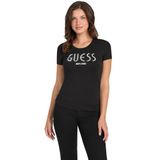 Guess Jersey Slim Fit T-Shirt, XS, W5YI05J1314, Siyah, Kadın
