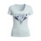 Guess Jersey Slim Fit T-Shirt, XS, W6GI11K3026, Mavi, Kadın