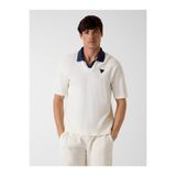 Guess Jhonny Erkek Polo Yaka T-shirt, Beyaz, L Beden