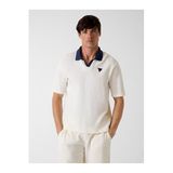 Guess Jhonny Erkek Polo Yaka T-shirt, Beyaz, M Beden