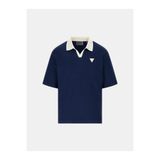 Guess Jhonny Erkek Polo Yaka T-shirt, Mavi, S Beden