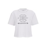 Guess Kadın Aktif Boxy Fit T-Shirt, Beyaz, M Beden