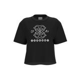 Guess Kadın Aktif Boxy Fit T-Shirt, Siyah, L Beden