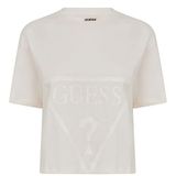 GUESS Kadın Aktif Kısa Kollu Büyük Boy Logo Kırpılmış Tişört, Siyah A996, 14