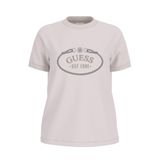 Guess Kadın Aktif Regular Fit T-Shirt, Bej, XS