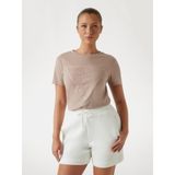 Guess Kadın Aktif Regular Fit T-Shirt, Kahverengi, XXS