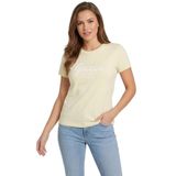 Guess Kadın Aktif Regular Fit T-Shirt, Sarı, S Beden
