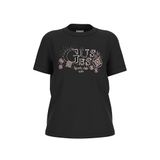 Guess Kadın Aktif Regular Fit T-Shirt, Siyah, XS