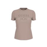 Guess Kadın Aktif Slim Fit T-Shirt, Bej, M Beden