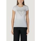 Guess Kadın Beyaz Ombré Triangle Logolu Tişört