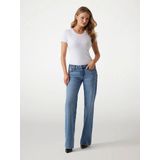 Guess Kadın Beyaz Slim Fit Logolu T-shirt