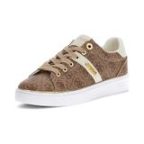 Guess Kadın Britz Monogram Desenli Metalik Detaylı Sneaker - Bej 4221502