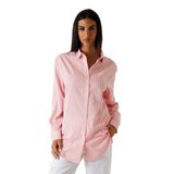 Guess Kadın Comfort Fit Gömlek, Pembe, XS
