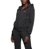 GUESS Kadın Eco Olympe Tam Fermuarlı Kapüşonlu Sweatshirt Sweatshirt, Jet siyahı, L