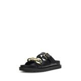 GUESS Kadın Fatema5 Sandalet Düz, Siyah, 39 EU