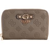 GUESS Kadın Gerty, Orta Boy Fermuarlı Cüzdan, Koyu Boz Kahverengi, One Size