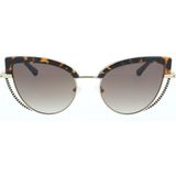 Guess Kadın Güneş Gözlüğü 52F Kedi Gözü Altın Çerçeve Kahverengi Cam UV 400 Filtreli