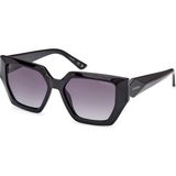 GUESS Kadın Güneş Gözlüğü GU 7896 01B 53 Siyah Asetat Çerçeve Degrade Cam UV400 Koruma