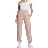Guess Kadın Kahverengi Regular Fit Jogger Pantolon, Normal Bel, S Beden