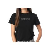 Guess Kadın Kısa Kollu Regular Fit T-Shirt, Siyah, S