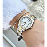 Guess Kadın Kol Saati 36 mm Altın - Gümüş Çelik Kasa Suya Dayanıklı Beyaz Kadran GUGW0308L6