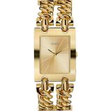 Guess Kadın Kol Saati Altın Dikdörtgen Kasa Çelik Kordon 36 mm Suya Dayanıklı