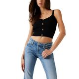 GUESS Kadın Kolsuz Emmie Tank Top Kazak, Jet Siyah, S