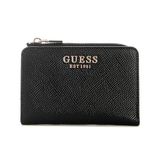 GUESS Kadın Laurel Ii Zip Around Kart Kılıfı Cüzdan, Siyah, One Size