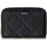 Guess Kadın Libby Cüzdan - Siyah 4G Logo Baskılı ve Metal Amblemli %100 Poliüretan Malzeme