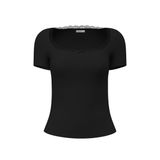 Guess Kadın Modal Karışımlı Slim Fit T-Shirt, Siyah, S Beden