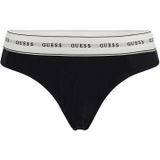 GUESS Kadın Modal Karışımlı Tanga Külot, Siyah, S Beden