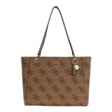 GUESS Kadın Noelle Crossbody Kamera Çantası (1'li paket), Latte Logosu/Kahverengi, One Size, Çantalar