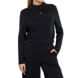 GUESS Kadın Olympe Yüksek Yaka Sweatshirt, Jet Siyah, L