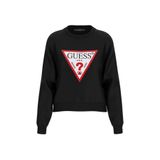 Guess Kadın Original Fleece Sweatshirt, Siyah, M M