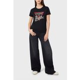 Guess Kadın Siyah Logolu T-Shirt