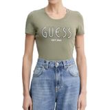 Guess Kadın Slim Fit T-Shirt, Jersey, Yeşil, S Beden