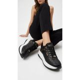 Guess Kadın Sneaker Kalın Taban Bağcıklı Günlük Spor Ayakkabı Peluş Detaylı Rahat Model