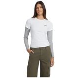 Guess Kadın T-Shirt W4YI03J1314, Beyaz, XS