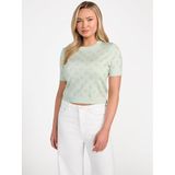 Guess Kadın Triko, Kısa Kollu, Mint Yeşili, XS Beden